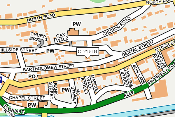 CT21 5LG map - OS OpenMap – Local (Ordnance Survey)