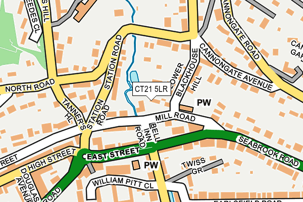 CT21 5LR map - OS OpenMap – Local (Ordnance Survey)