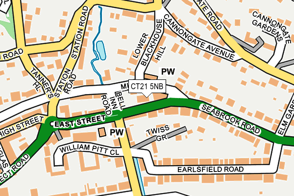 CT21 5NB map - OS OpenMap – Local (Ordnance Survey)