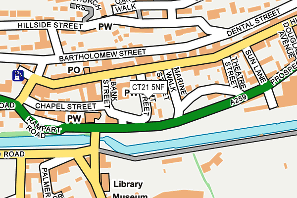 CT21 5NF map - OS OpenMap – Local (Ordnance Survey)