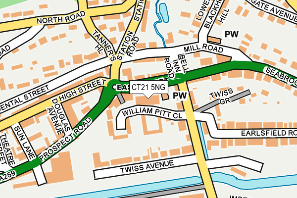 CT21 5NG map - OS OpenMap – Local (Ordnance Survey)