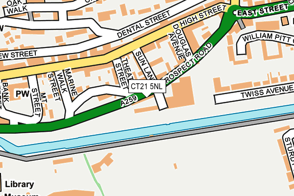 CT21 5NL map - OS OpenMap – Local (Ordnance Survey)