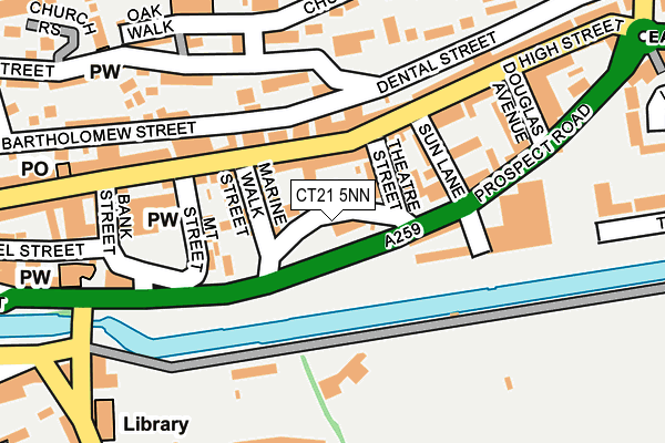 CT21 5NN map - OS OpenMap – Local (Ordnance Survey)