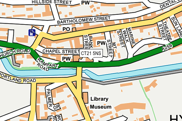 CT21 5NS map - OS OpenMap – Local (Ordnance Survey)