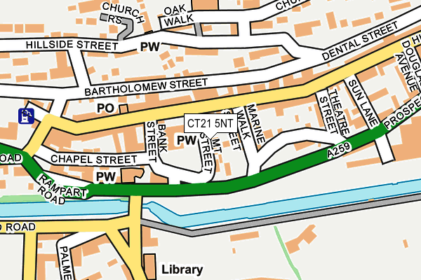 CT21 5NT map - OS OpenMap – Local (Ordnance Survey)