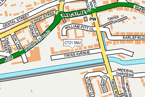 CT21 5NU map - OS OpenMap – Local (Ordnance Survey)