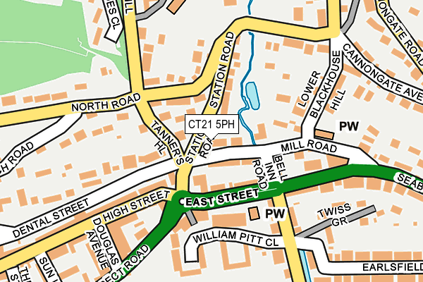 CT21 5PH map - OS OpenMap – Local (Ordnance Survey)
