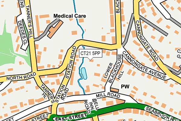 CT21 5PP map - OS OpenMap – Local (Ordnance Survey)