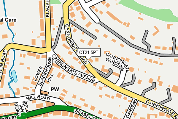 CT21 5PT map - OS OpenMap – Local (Ordnance Survey)