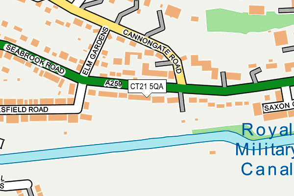 CT21 5QA map - OS OpenMap – Local (Ordnance Survey)