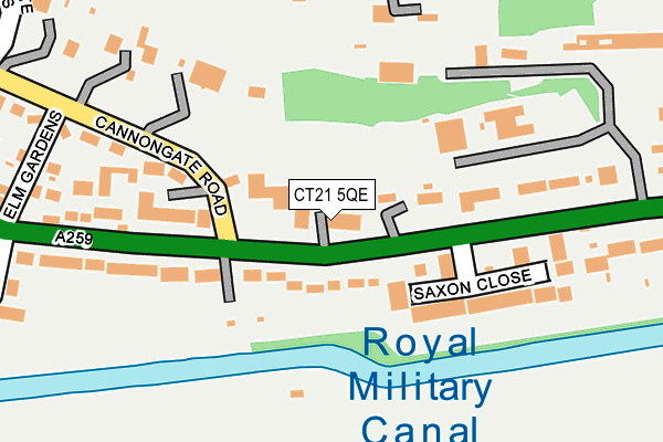 CT21 5QE map - OS OpenMap – Local (Ordnance Survey)