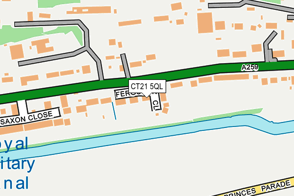CT21 5QL map - OS OpenMap – Local (Ordnance Survey)