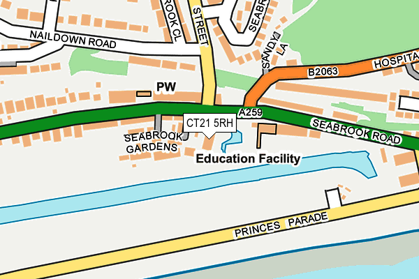 CT21 5RH map - OS OpenMap – Local (Ordnance Survey)