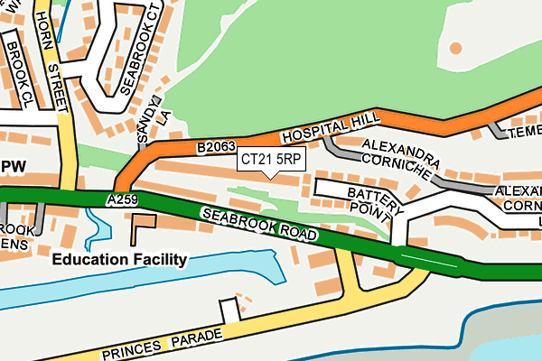 CT21 5RP map - OS OpenMap – Local (Ordnance Survey)