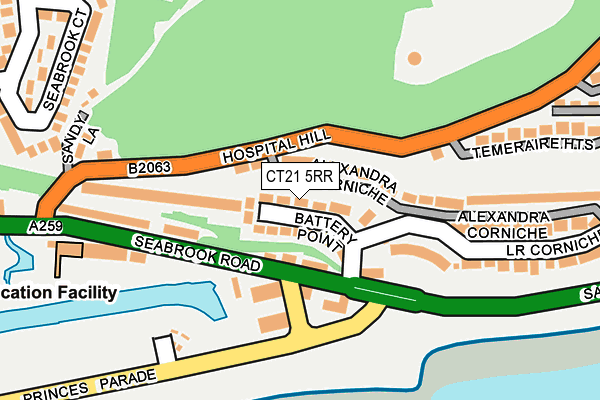 CT21 5RR map - OS OpenMap – Local (Ordnance Survey)