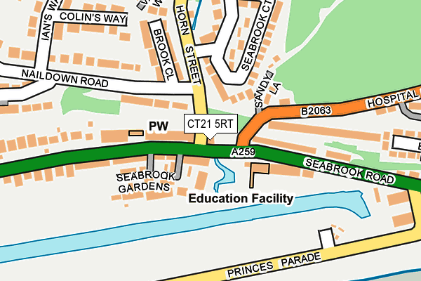 CT21 5RT map - OS OpenMap – Local (Ordnance Survey)