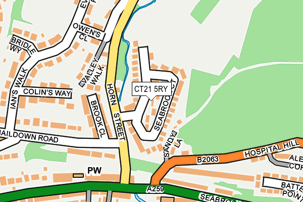 CT21 5RY map - OS OpenMap – Local (Ordnance Survey)