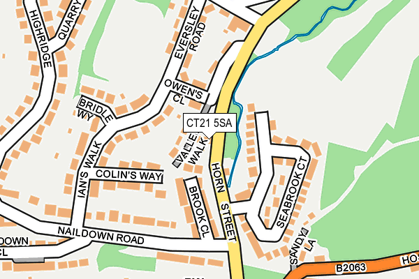 CT21 5SA map - OS OpenMap – Local (Ordnance Survey)