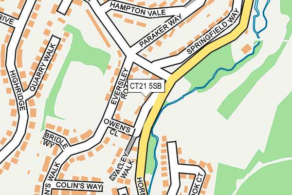 CT21 5SB map - OS OpenMap – Local (Ordnance Survey)