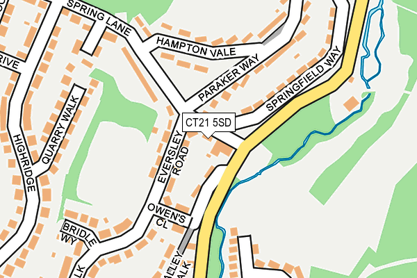 CT21 5SD map - OS OpenMap – Local (Ordnance Survey)