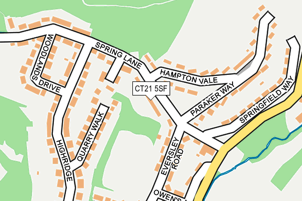 CT21 5SF map - OS OpenMap – Local (Ordnance Survey)