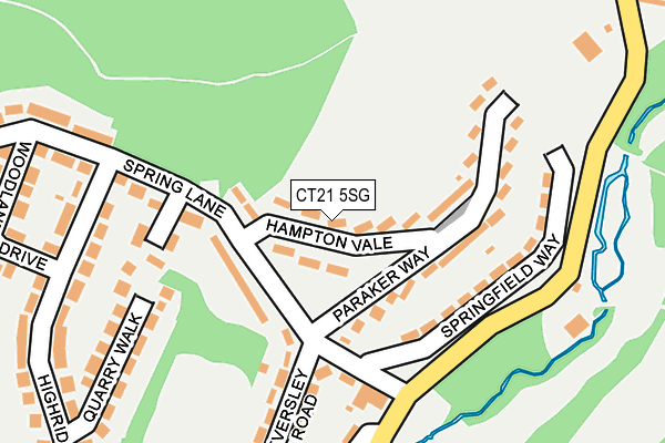 CT21 5SG map - OS OpenMap – Local (Ordnance Survey)