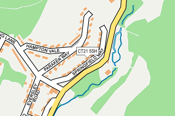 CT21 5SH map - OS OpenMap – Local (Ordnance Survey)