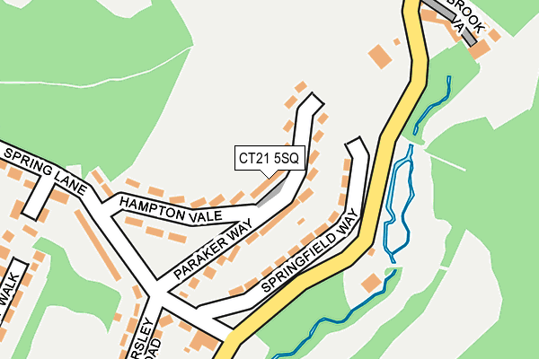 CT21 5SQ map - OS OpenMap – Local (Ordnance Survey)