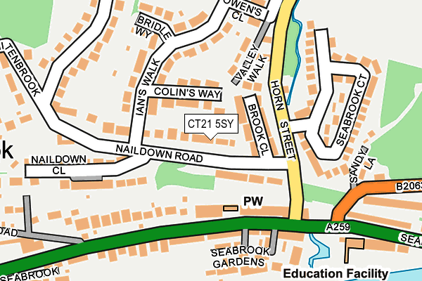 CT21 5SY map - OS OpenMap – Local (Ordnance Survey)