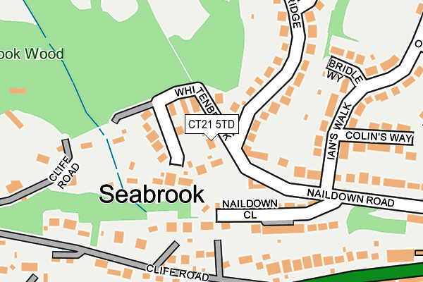 CT21 5TD map - OS OpenMap – Local (Ordnance Survey)