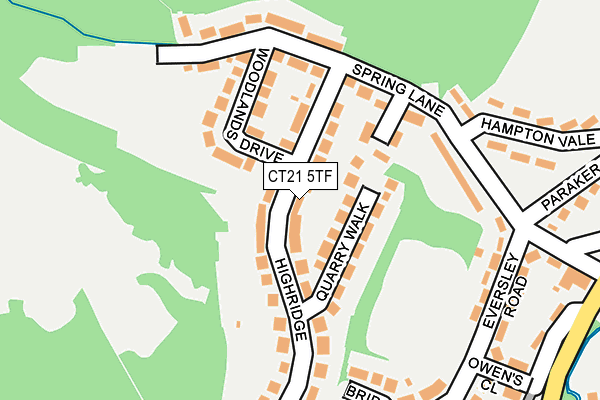 CT21 5TF map - OS OpenMap – Local (Ordnance Survey)