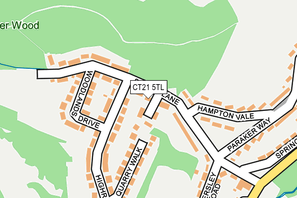 CT21 5TL map - OS OpenMap – Local (Ordnance Survey)