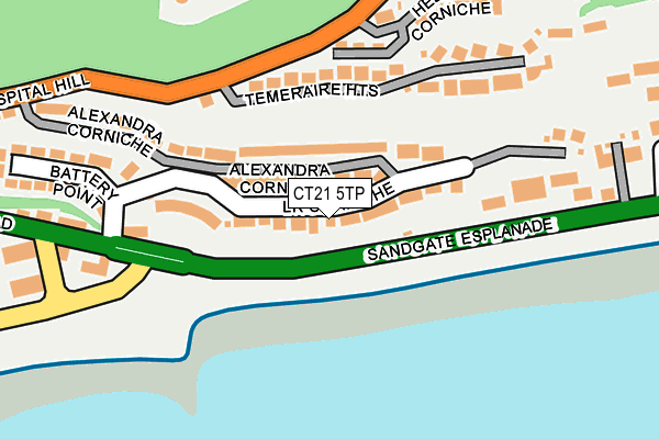 CT21 5TP map - OS OpenMap – Local (Ordnance Survey)