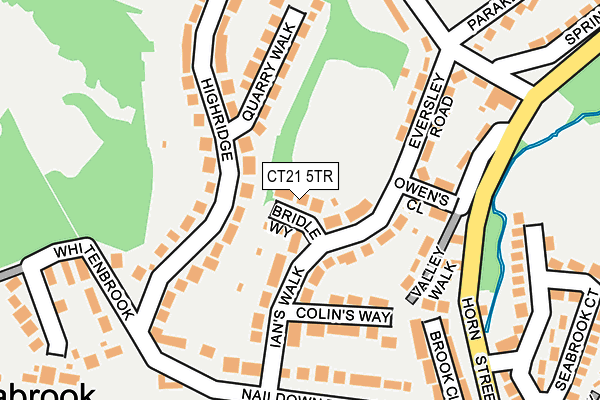 CT21 5TR map - OS OpenMap – Local (Ordnance Survey)