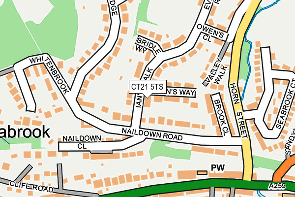 CT21 5TS map - OS OpenMap – Local (Ordnance Survey)