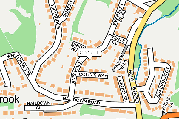 CT21 5TT map - OS OpenMap – Local (Ordnance Survey)