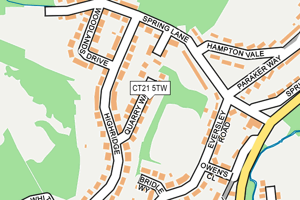 CT21 5TW map - OS OpenMap – Local (Ordnance Survey)