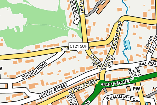 CT21 5UF map - OS OpenMap – Local (Ordnance Survey)