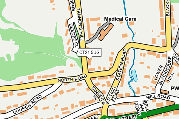 CT21 5UG map - OS OpenMap – Local (Ordnance Survey)