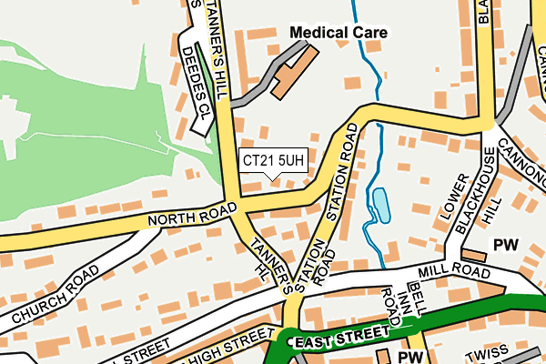 CT21 5UH map - OS OpenMap – Local (Ordnance Survey)