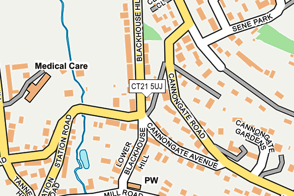 CT21 5UJ map - OS OpenMap – Local (Ordnance Survey)
