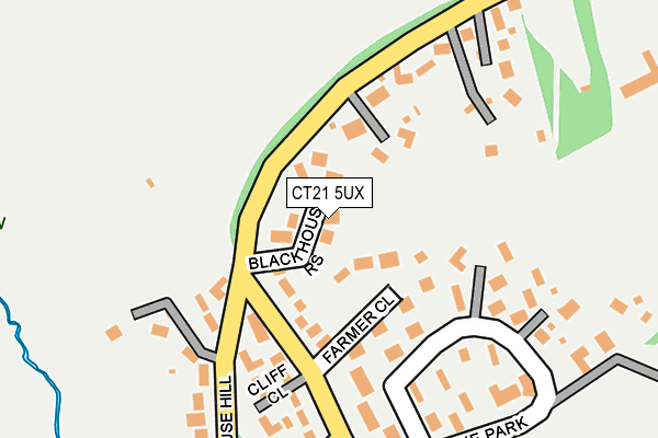 CT21 5UX map - OS OpenMap – Local (Ordnance Survey)
