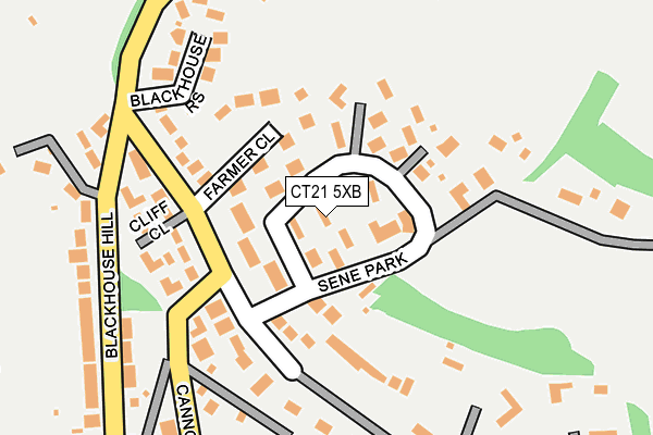 CT21 5XB map - OS OpenMap – Local (Ordnance Survey)