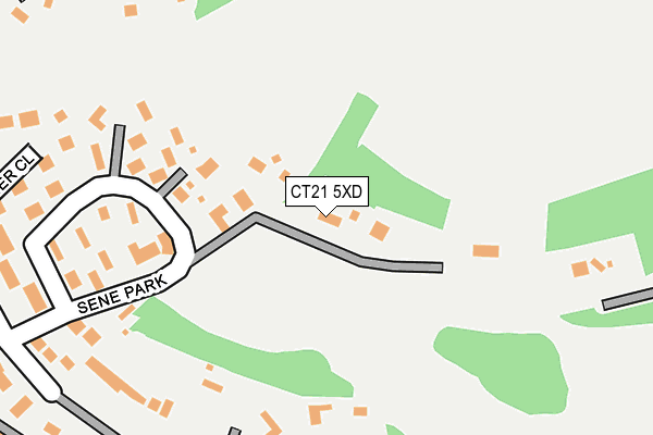 CT21 5XD map - OS OpenMap – Local (Ordnance Survey)