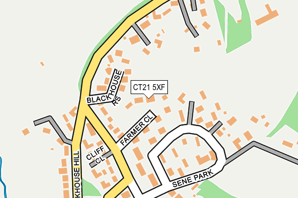 CT21 5XF map - OS OpenMap – Local (Ordnance Survey)