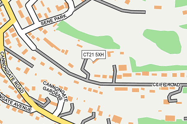 CT21 5XH map - OS OpenMap – Local (Ordnance Survey)