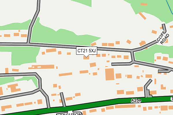 CT21 5XJ map - OS OpenMap – Local (Ordnance Survey)