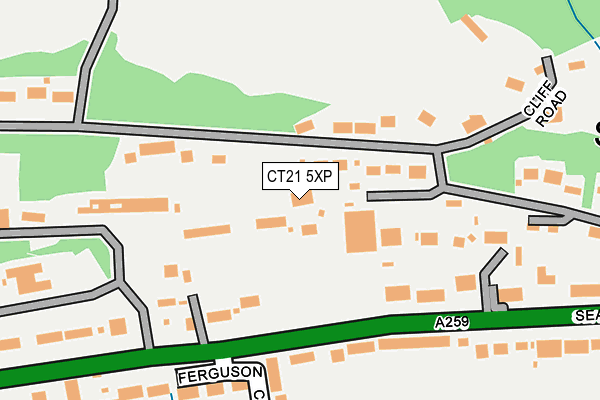 CT21 5XP map - OS OpenMap – Local (Ordnance Survey)