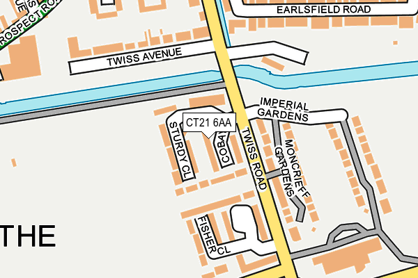 CT21 6AA map - OS OpenMap – Local (Ordnance Survey)