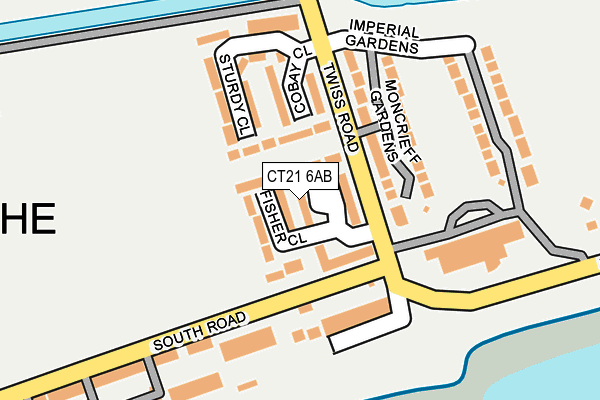 CT21 6AB map - OS OpenMap – Local (Ordnance Survey)